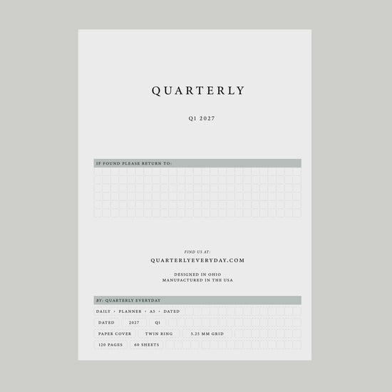 Flip-through video of the free Q1 2027 Daily Planner download