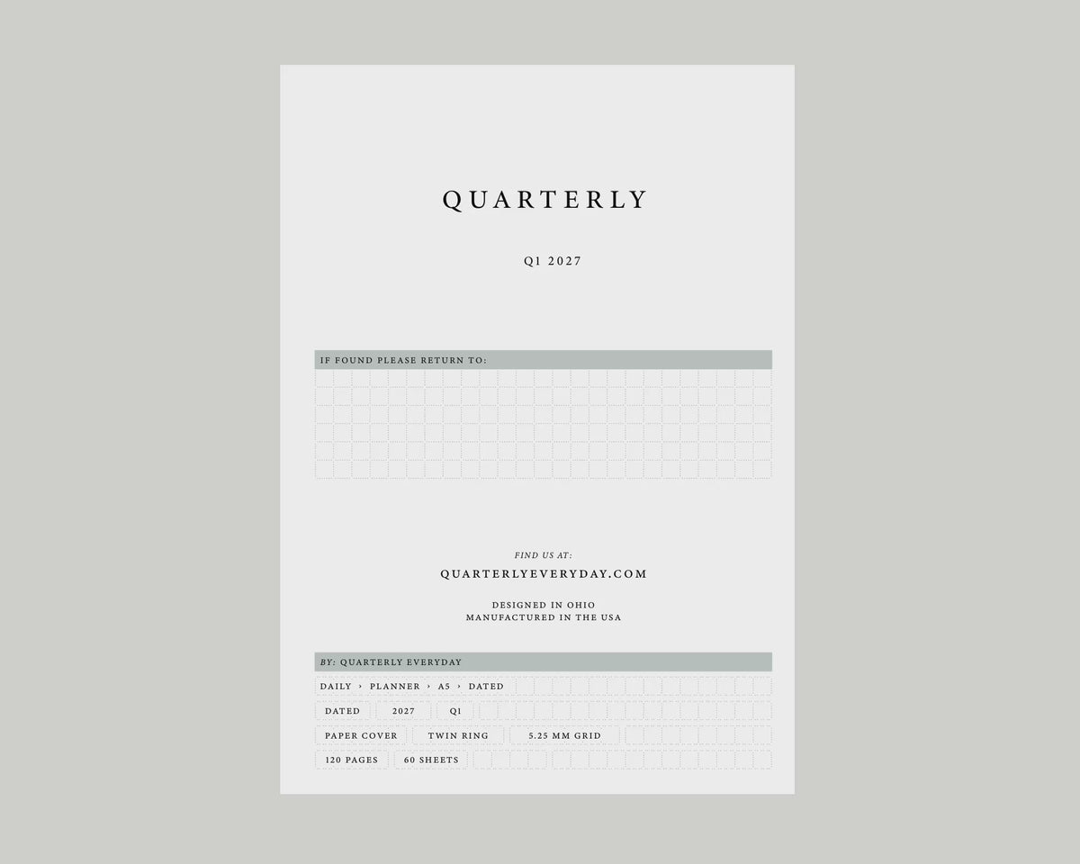 Flip-through video of the free Q1 2027 Daily Planner download