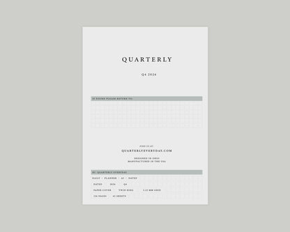 Q4 2026 Quarterly Everyday Daily Planner Digital Download