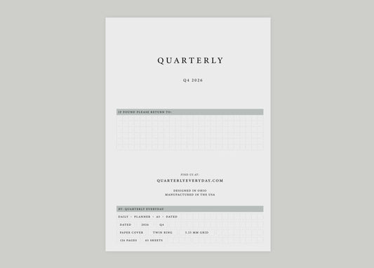 Q4 2026 Quarterly Everyday Daily Planner Digital Download (CLONED)